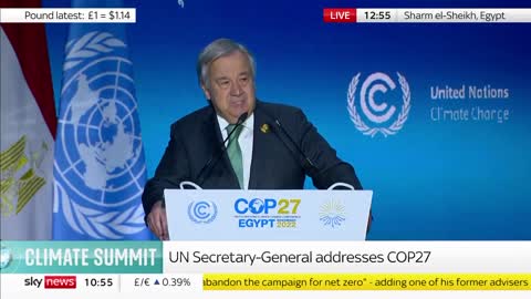 LET THE "CLIMATE CHANGE" PROPAGANDA PROGRAMING BEGIN! UN Secretary-General Antonio Guterres claims “we are on a highway to climate hell.”