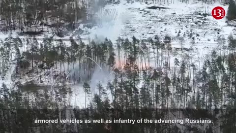 “See how Russian equipment is burning in forest" - column of advancing Russian equipment shelled