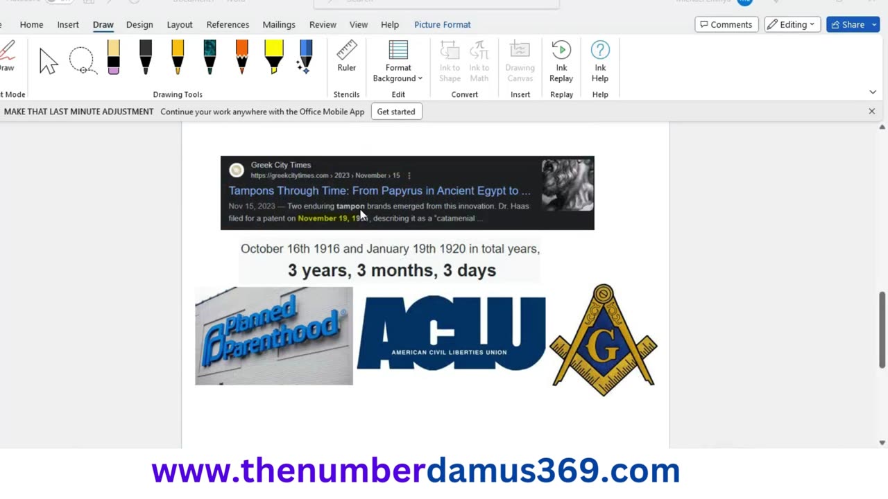 ACLU/Tampons Created on 9/11 Dates