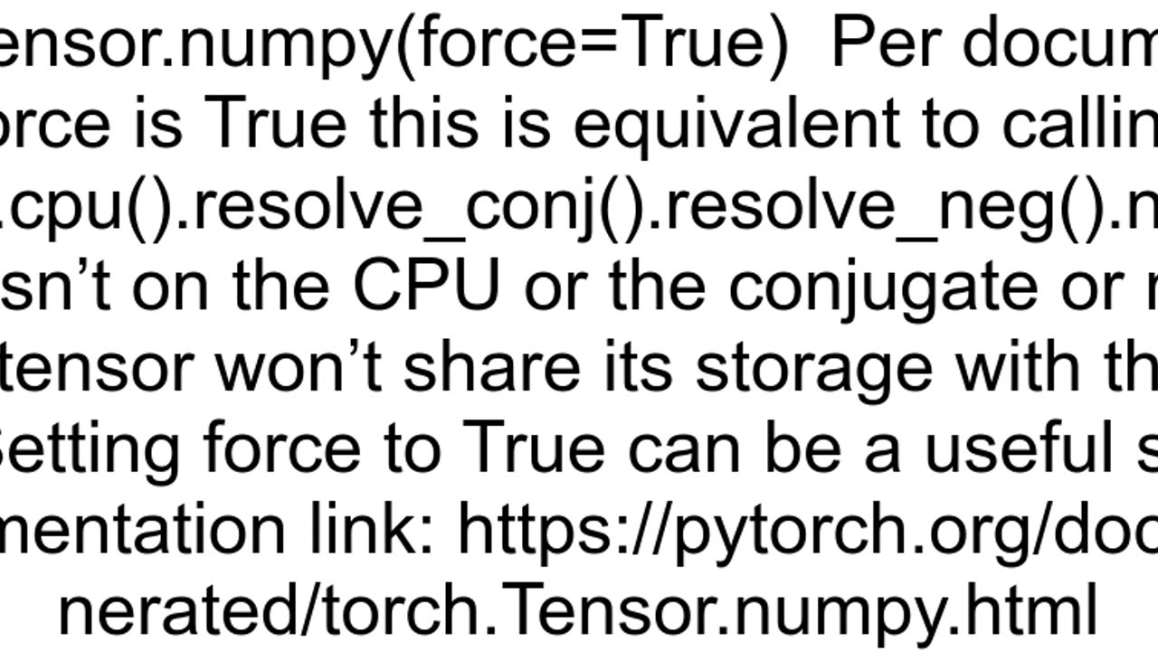 Convert PyTorch CUDA tensor to NumPy array