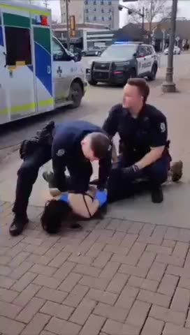 TRANNY FLIPPING - COP THOWS TRANNY FACE DOWN ON THE SIDEWALK FOR KICKING HIM💥😳