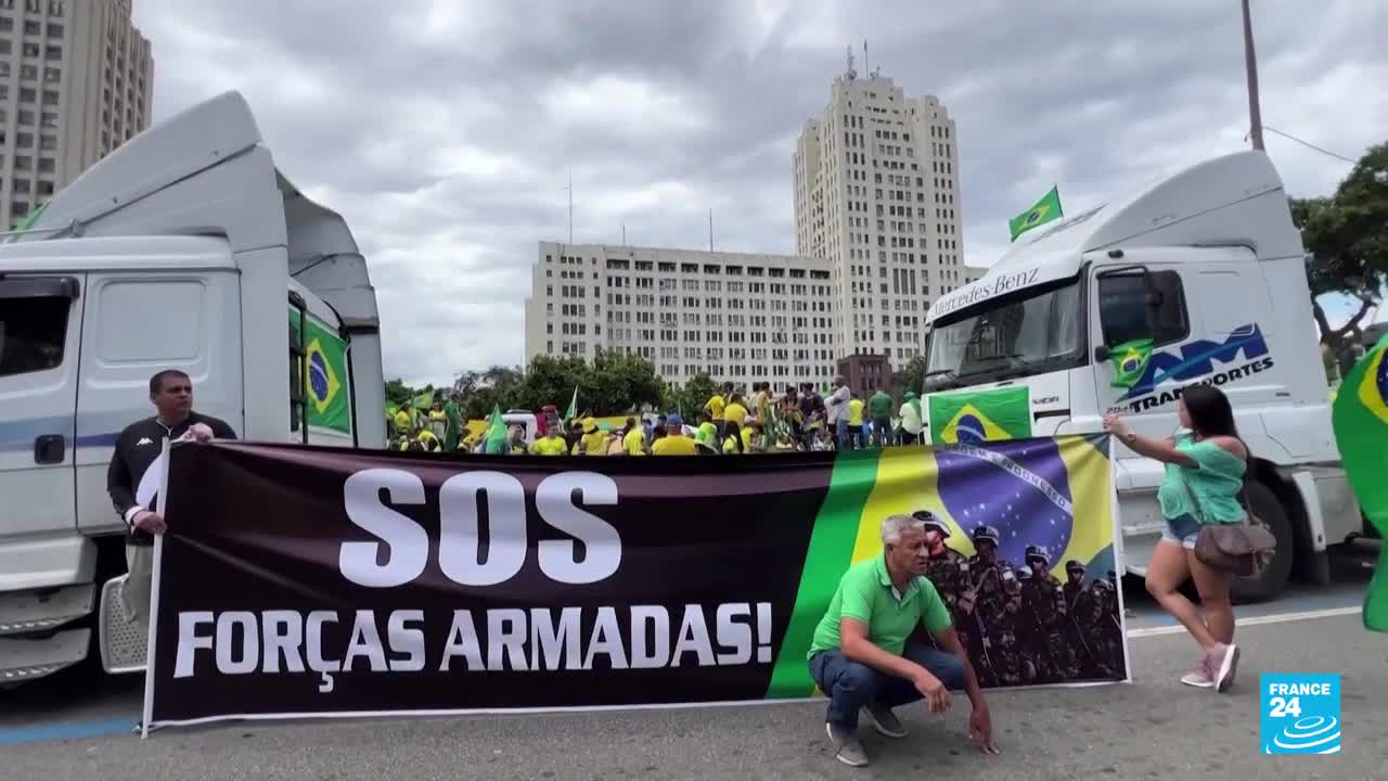 Las protestas bolsonaristas en Brasil continúan, aunque ahora con menor intensidad • FRANCE 24