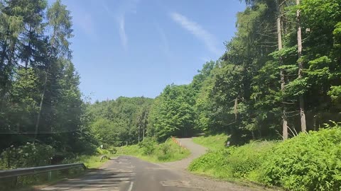 Winding roads, Mátra mountains in Hungary