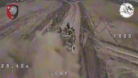 Ukrainian Drone Runs Down an Overloaded Russian APC