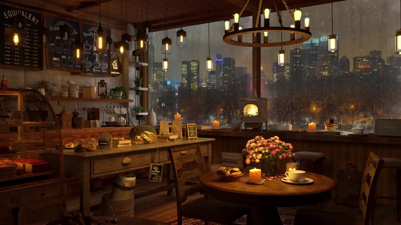 COFFEE SHOP RAINY DAY| Relaxing JAZZ PIANO 3 hours |