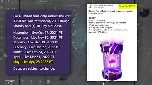January prime capsule.
