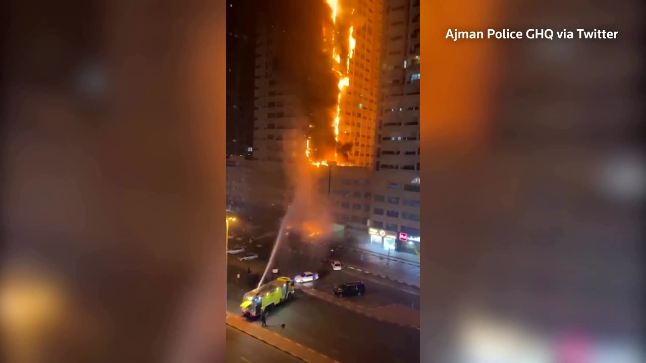 Massive blaze engulfs UAE residential tower