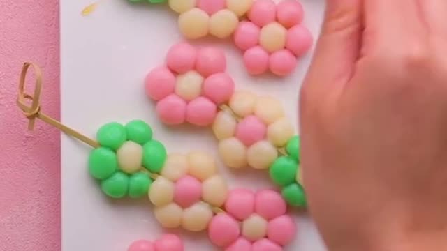 Chew on this! These flower dango make for the perfect cute snack