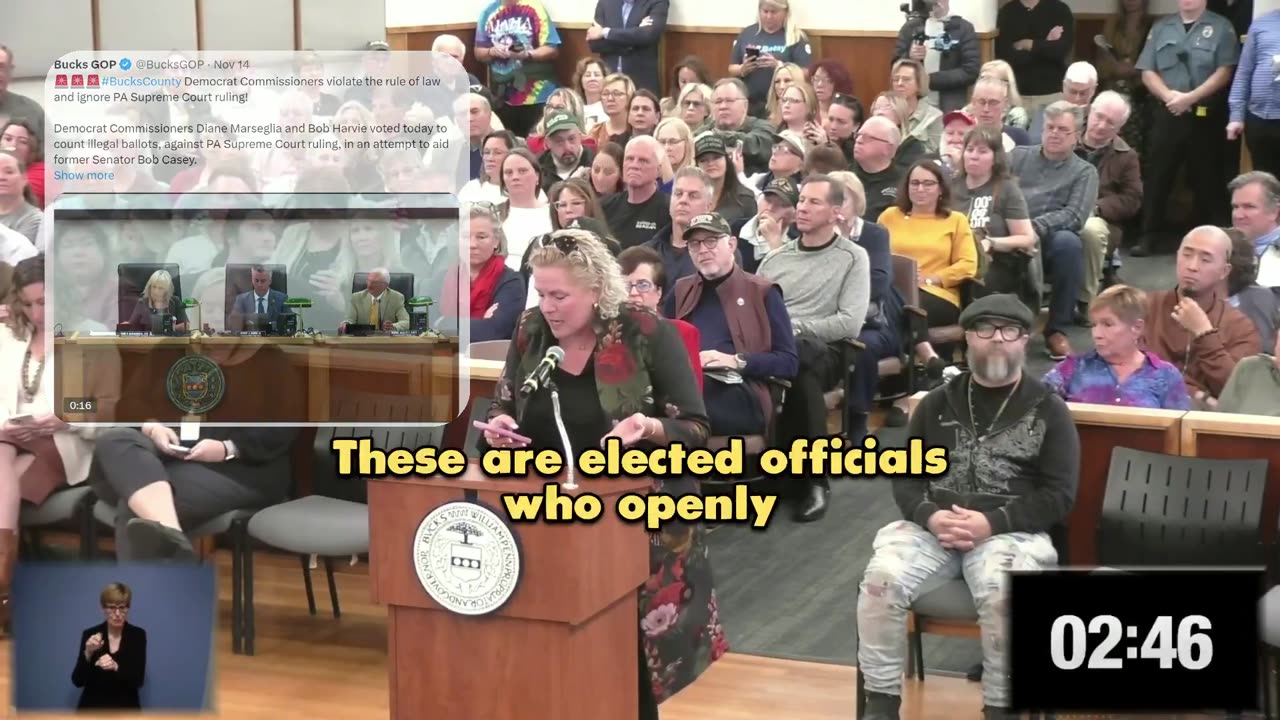 Patriots in Bucks County flooded the Commissioner's meeting