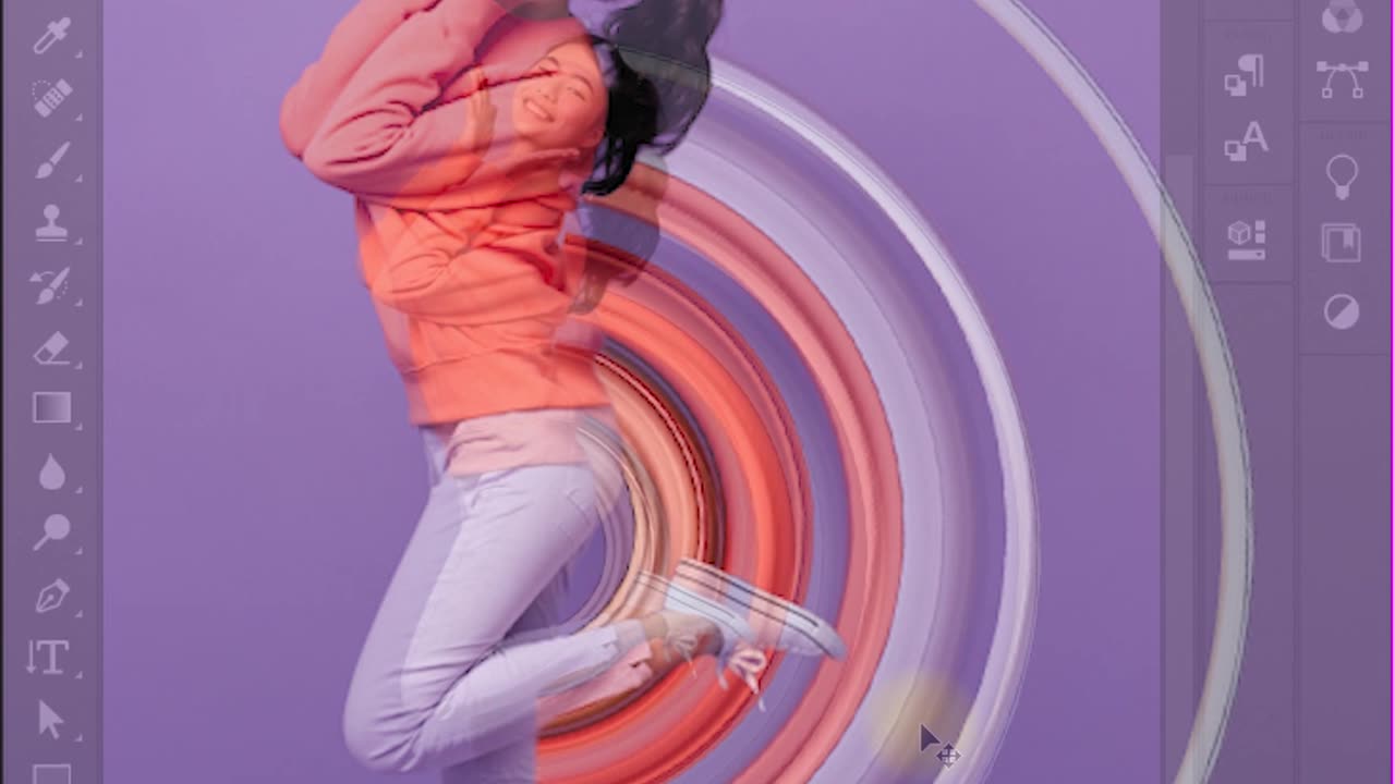 circular design portrait in photoshop #photoshop