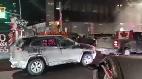 Anti Mandate Truckers Convoy in Canada