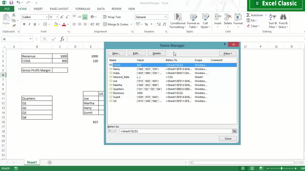 Excel Lesson 17