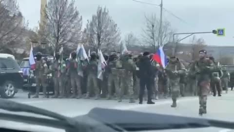 Chechans units that we saw earlier today are heading to Ukraine Z will soon meet V