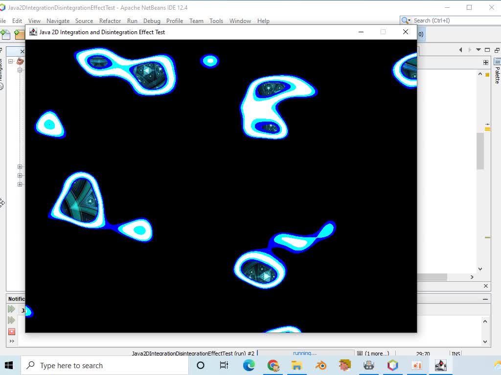 [Java] 2D from scratch - Integration and Disintegration Effect Test