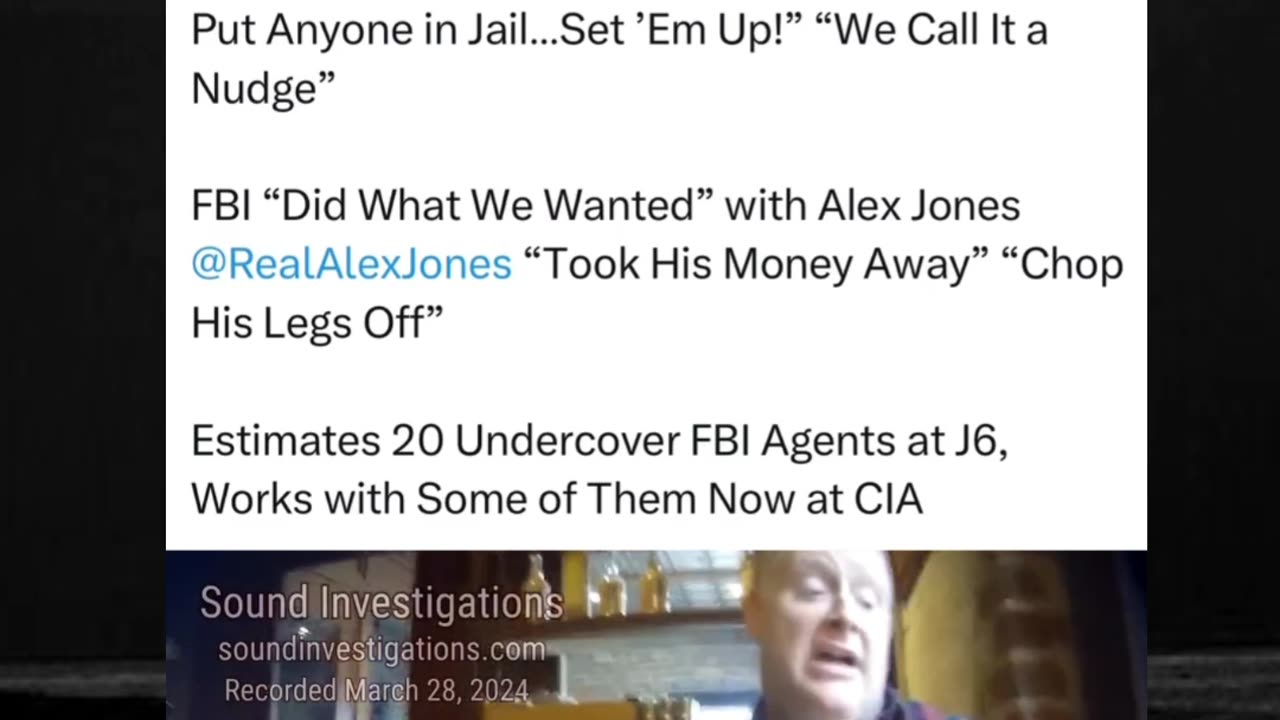 CIA Former FBI Brags That They Can Put Anyone To Jail, Set 'Em Up.