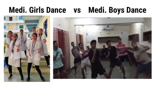 Girls vs Boys Dance in Medical College Girls vs Boys in Medical College #meme