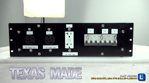 Rack Mount Power Distribution - 208/120V Wye 3-phase Texas Made