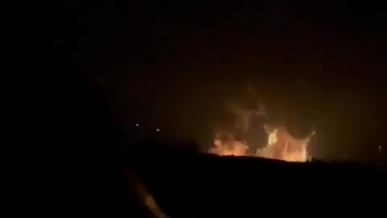 Footage shared on social media purportedly shows the Israeli airstrike in