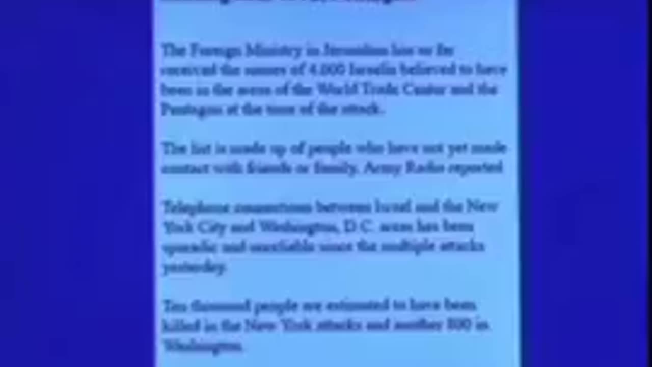 911...JEWISH EMPLOYEES WARNED OF ATTACK???!