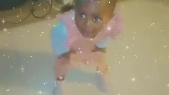 Baby learns to twerk