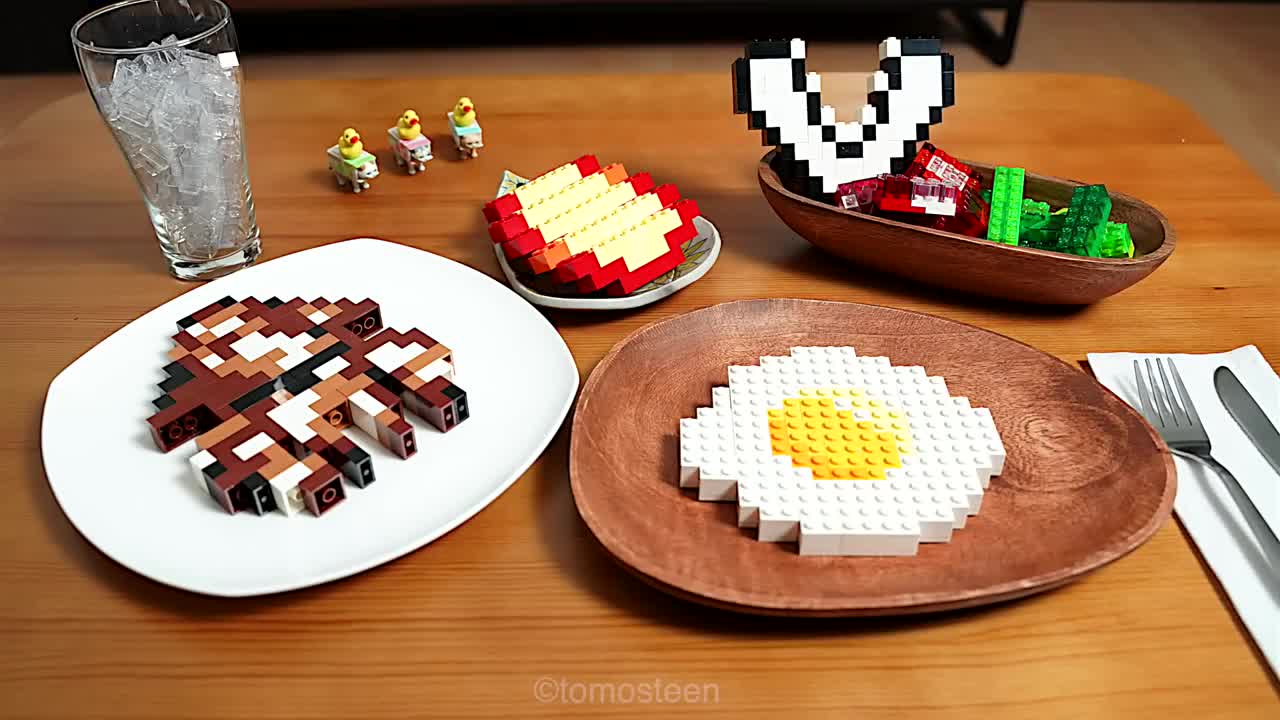 Lego Breakfast with Super Mario - Lego In Real Life 14 _ Stop Motion Cooking & ASMR