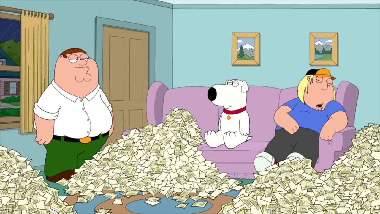 Family Guy Peter wins the Lottery