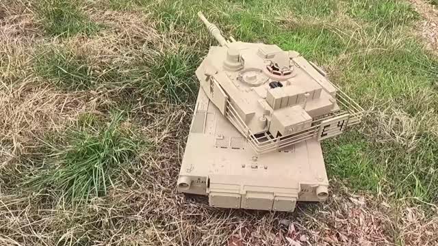 RC M1A2 Tank Backyard Military Combat Action with Video Game Audio