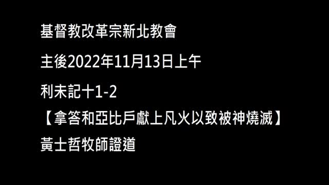 【拿答和亞比戶獻上凡火以致被神燒滅】