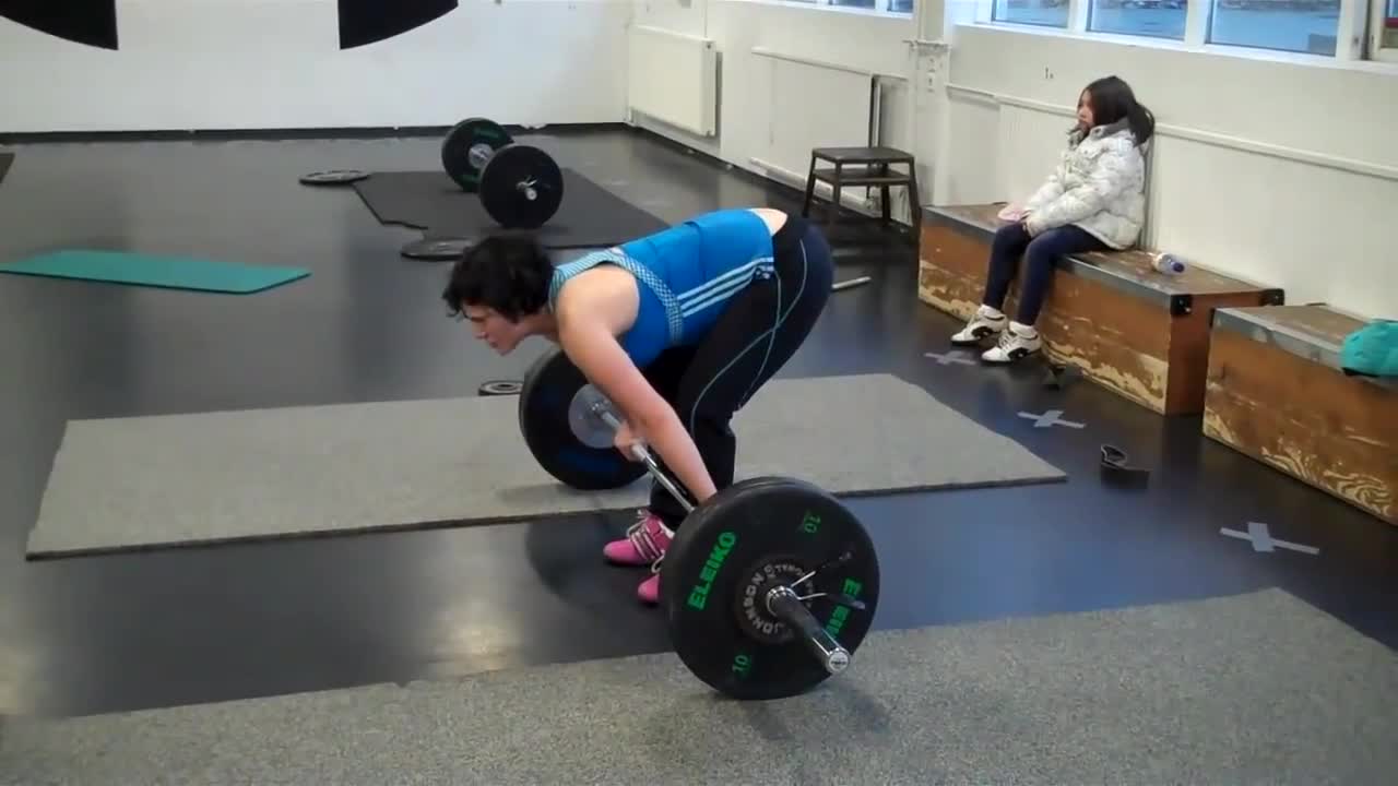 Gwen Sisto- 85kg Power clean &jerks in Iceland