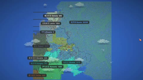 Russia vs. Ukraine Fight in Worldbox at 250x speed