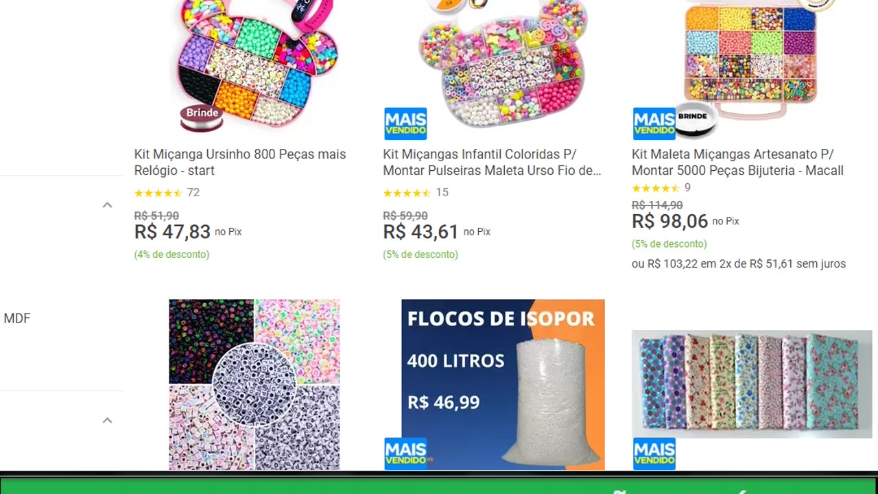 Kit Miçanga Ursinho 800 Peças mais Relógio - start