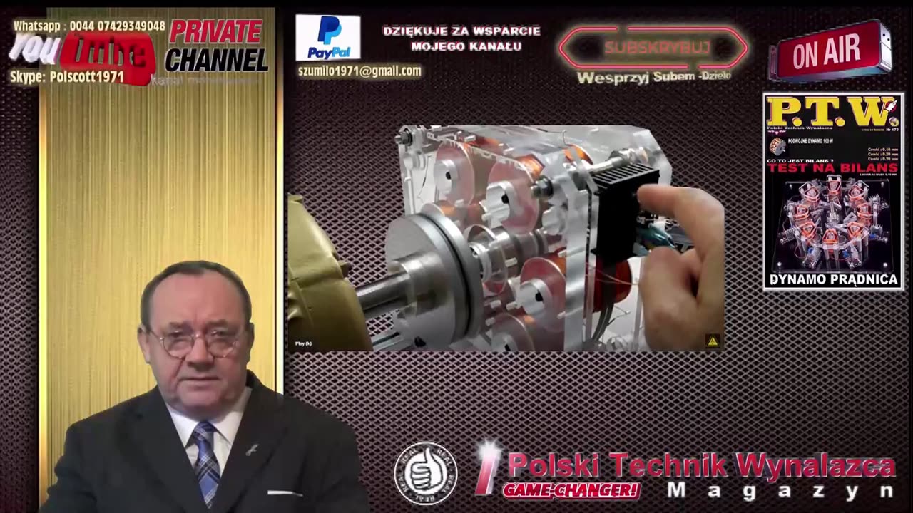 GENERATOR 3 KW , MOTOR 48 V / 10 AMP / TRANSMISJA MAGNETYCZNA