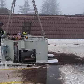Satisfying crane removing HVAC part 1