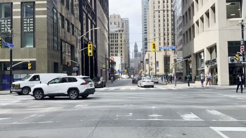 Driving in Busy Toronto Downtown - Canada Travel