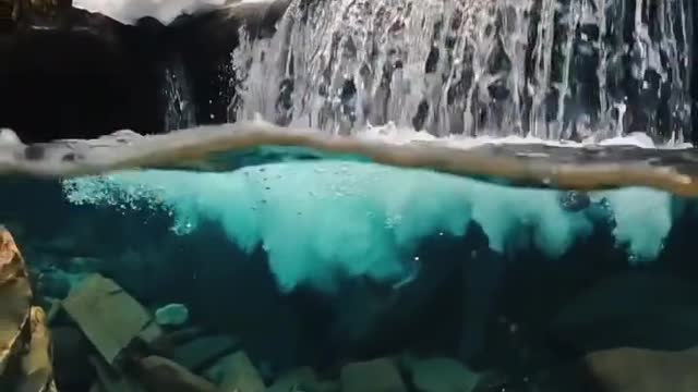 Beautiful sound of water, great sight for meditation