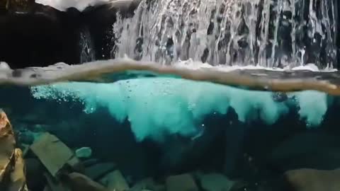 Beautiful sound of water, great sight for meditation