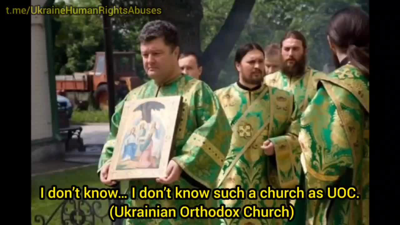 Former President of the Ukraine Poroshenko said he did not know the Ukrainian Orthodox Church