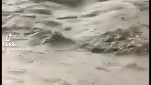 Sutluj river in Pakistan flood
