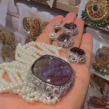 Elegant stylish beautiful transparent jewellery