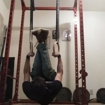 Weighted False Grip Ring Rows