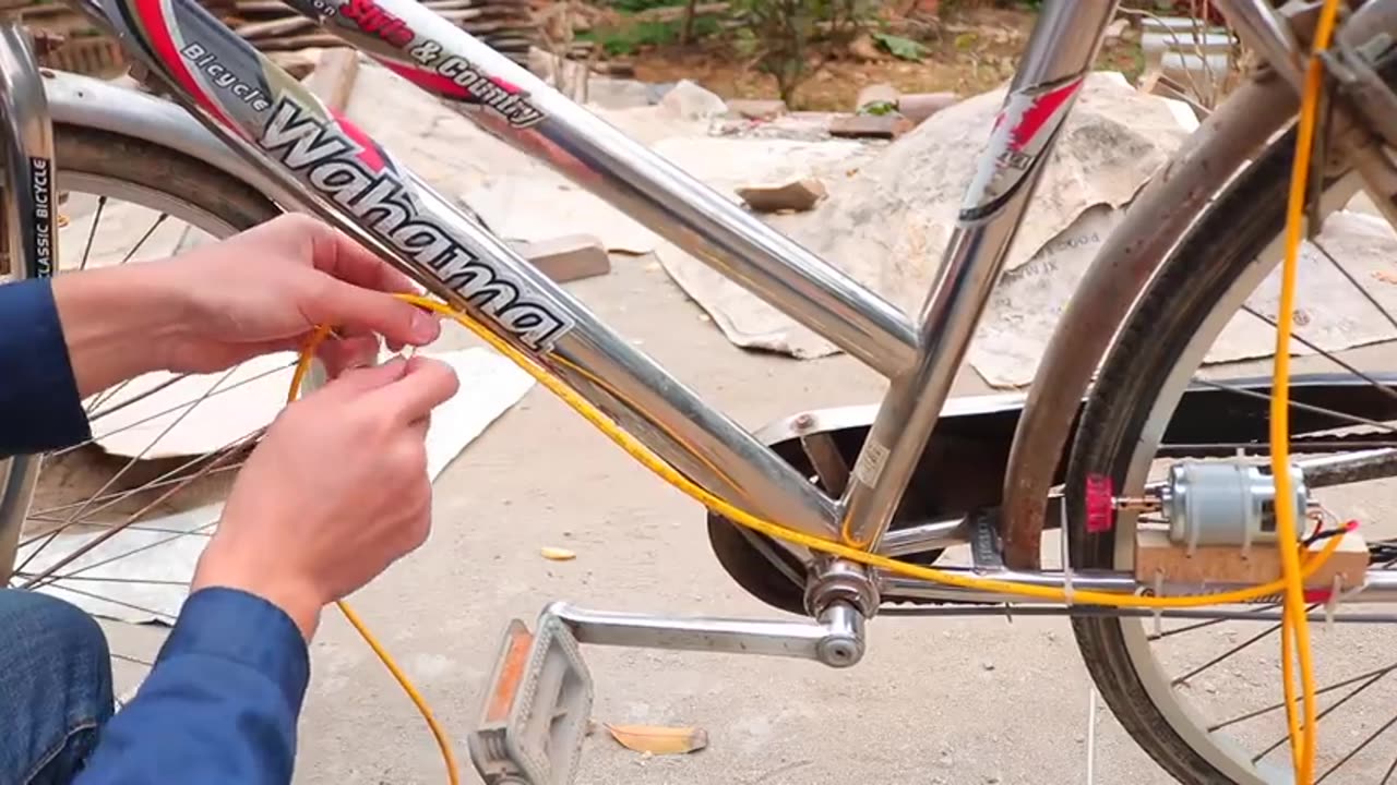 How to make electric cycle at home 😱🤔