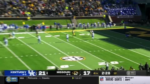 Missouri loses after brutal roughing the kicker penalty vs Kentucky