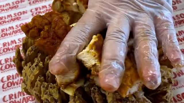 How much would you pay for this blooming onion loaded w Mac and hot chicken from