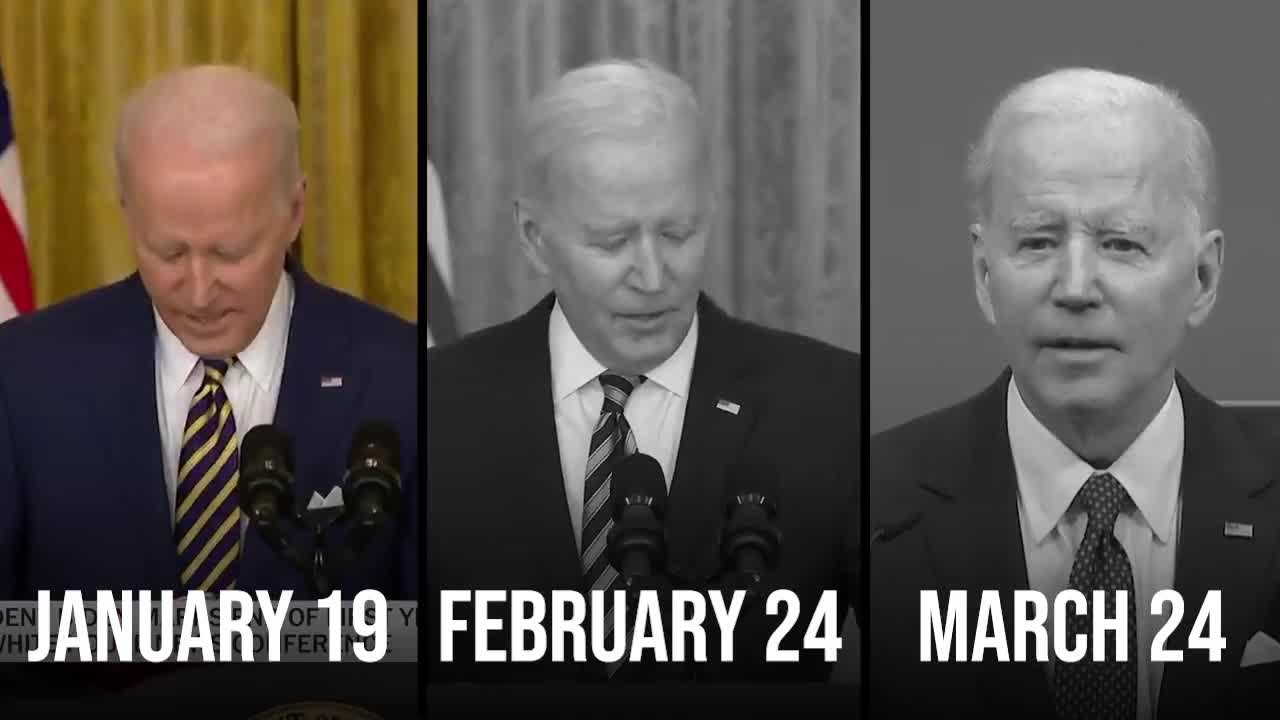 Joe Biden in January, February and March on sanctions: