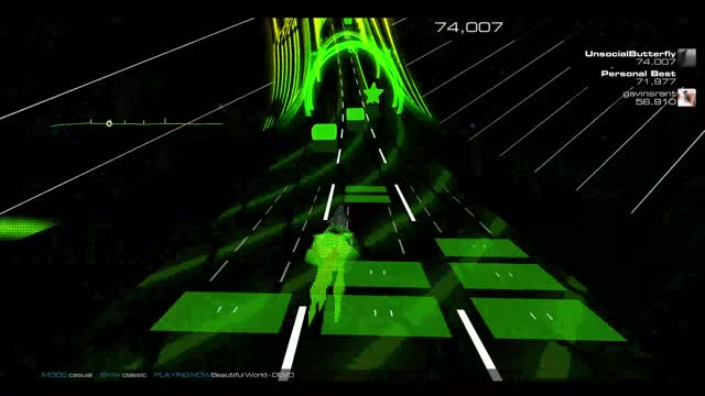 Audiosurf 2 "Beautiful World", by DEVO