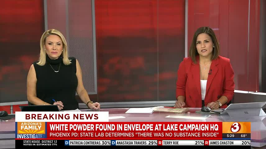 No powder found inside envelope sent to Kari Lake's campaign headquarters