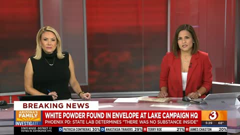 No powder found inside envelope sent to Kari Lake's campaign headquarters