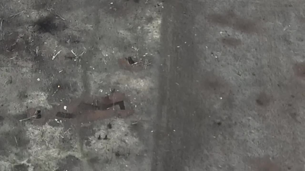 Sky view of a Battlefield near Zaporozhye