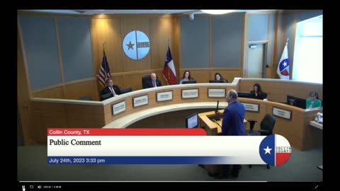 Concerned Collin County Citizens @ Commissioners Meeting 7/24/2023 - Mark B