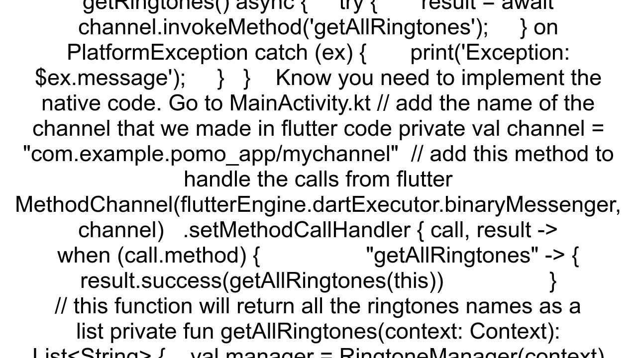 I want to access my systems ringtones in flutter